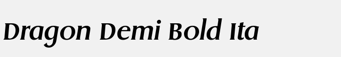 Dragon-Demi Bold Ita