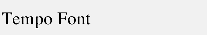 Tempo Font