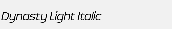 Dynasty Light Italic