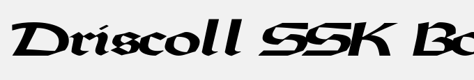 Driscoll SSK Bold Italic