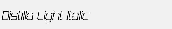Distilla Light Italic