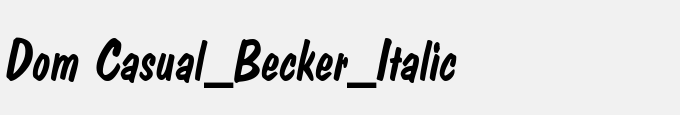 Dom Casual_Becker_Italic