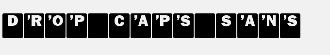 Drop Caps Sans