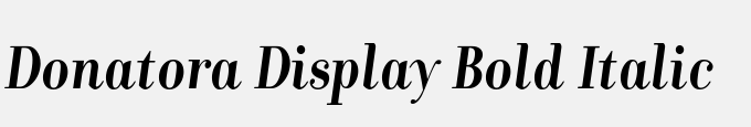 Donatora Display Bold Italic