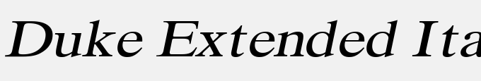 Duke Extended Italic