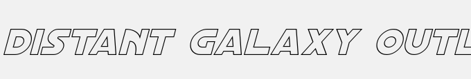 Distant Galaxy Outline Italic
