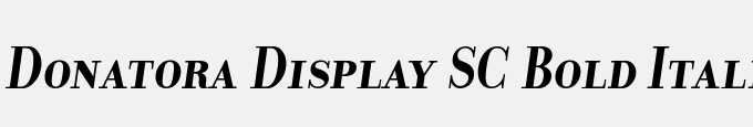 Donatora Display SC Bold Italic