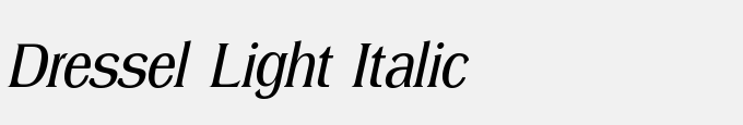 Dressel Light Italic