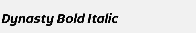 Dynasty Bold Italic