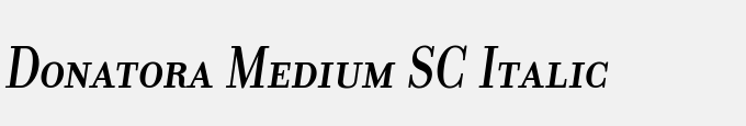 Donatora Medium SC Italic