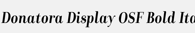 Donatora Display OSF Bold Italic