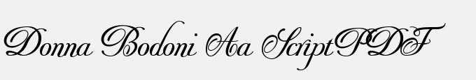 Donna Bodoni Aa Script PDF