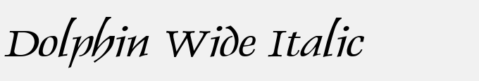 Dolphin Wide Italic