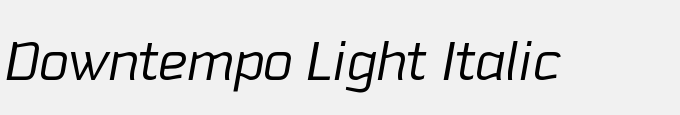 Downtempo-Light Italic