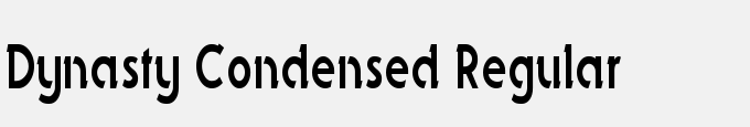 Dynasty Condensed Regular