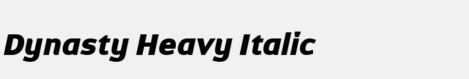 Dynasty Heavy Italic