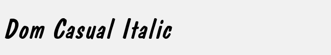 Dom Casual Italic