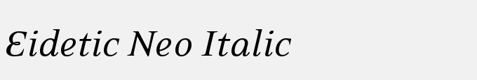 Eidetic Neo Italic