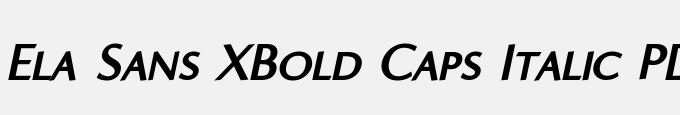 Ela Sans XBold Caps Italic PDF