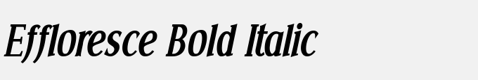 Effloresce Bold Italic