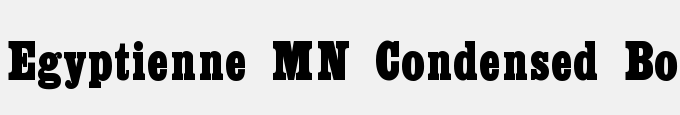 Egyptienne MN Condensed Bold