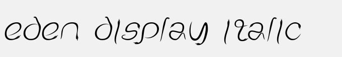 Eden Display Italic