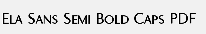 Ela Sans Semi Bold Caps PDF