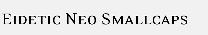 Eidetic Neo Smallcaps