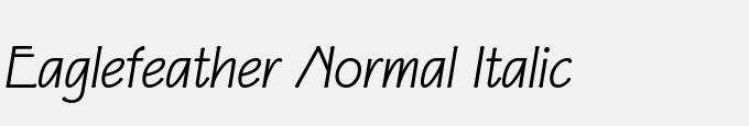 Eaglefeather Normal Italic