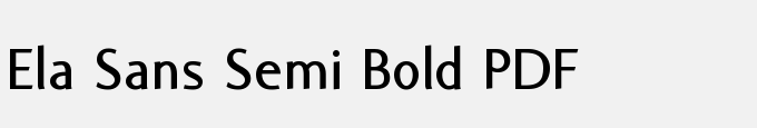 Ela Sans Semi Bold PDF