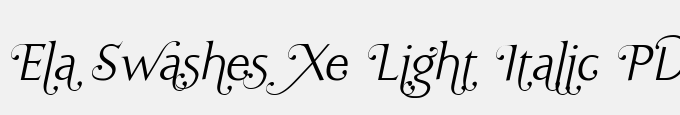 Ela Swashes Xe Light Italic PDF