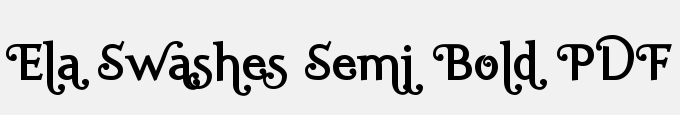 Ela Swashes Semi Bold PDF