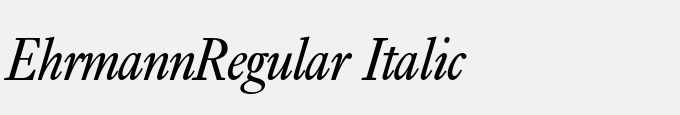 Ehrmann-Regular Italic