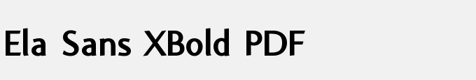 Ela Sans XBold PDF
