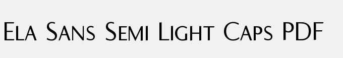 Ela Sans Semi Light Caps PDF