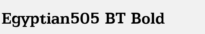 Egyptian505 BT Bold