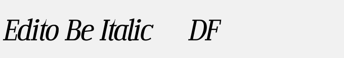 Edito Be Italic PDF