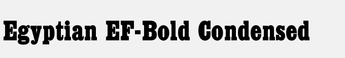 Egyptian EF-Bold Condensed