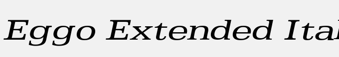 Eggo Extended Italic