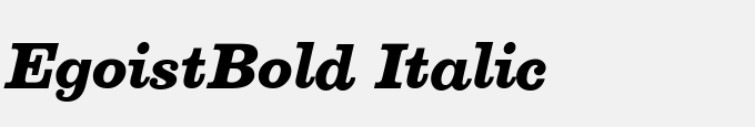 Egoist-Bold Italic