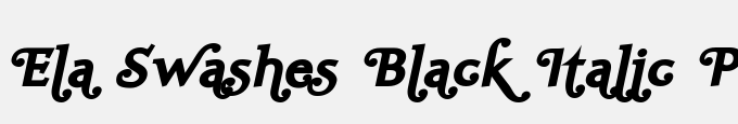 Ela Swashes Black Italic PDF