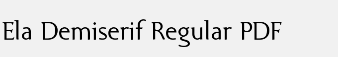 Ela Demiserif Regular PDF