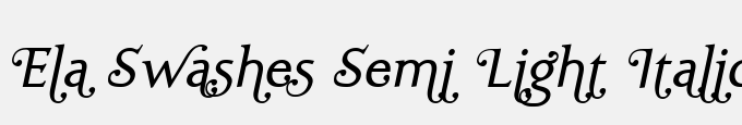 Ela Swashes Semi Light Italic PDF