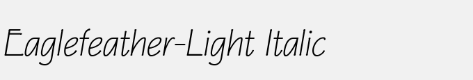 Eaglefeather-Light Italic