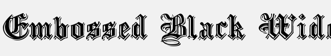 Embossed Black Wide Normal
