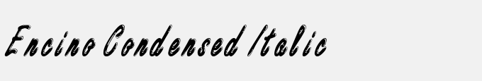 Encino Condensed Italic