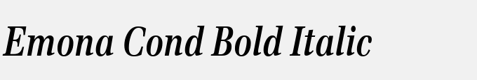 Emona Cond Bold Italic