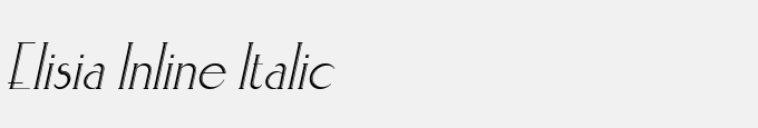 Elisia Inline Italic