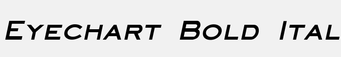 Eyechart Bold Italic