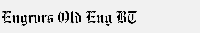 Engrvrs Old Eng BT